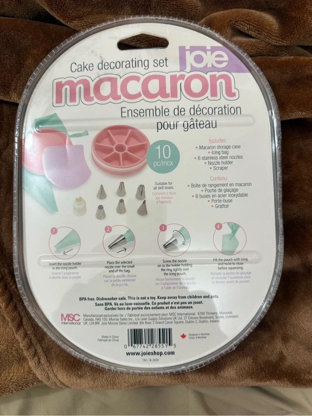 Joie Pink Macaron Cake Piping Set